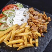 Kebaptál hasábburgonyával